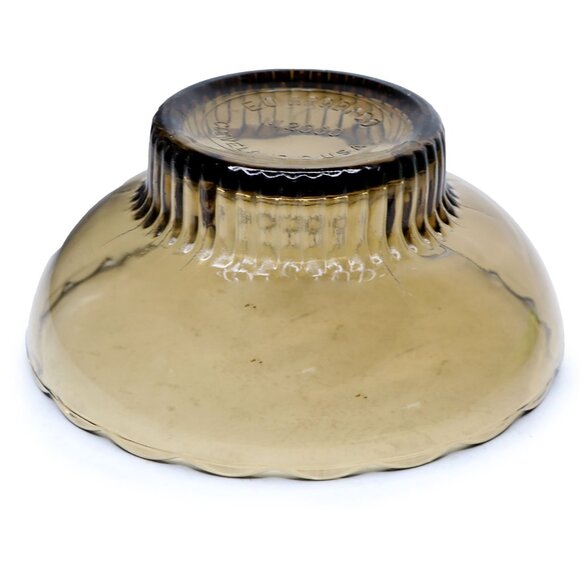 Vintage E.O. Brody Co. M2000 Amber Brown Glass Pedestal Bowl 50's Nut Dish Vase - Picture 2 of 12